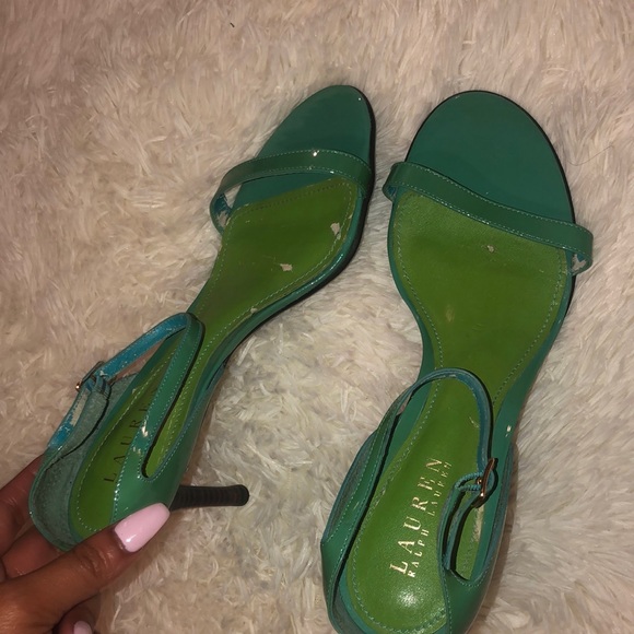 Lauren Ralph Lauren Shoes - Lauren Ralph Lauren green slip on sandal heel